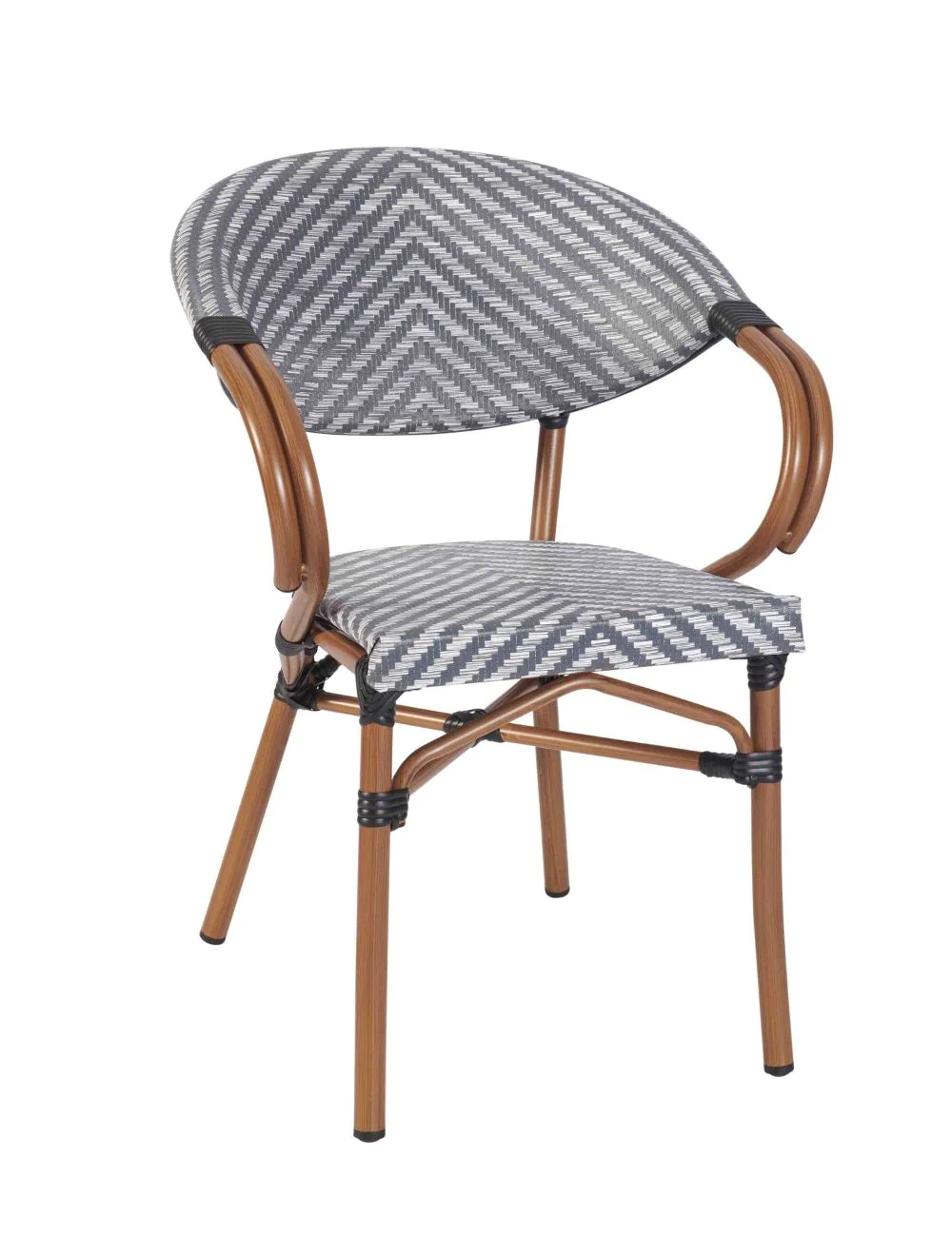 70243_montpelliers_dark_grey_and_white_2_copy.webp Montpellier Armchair Textilene, Dark Grey / EPC Aluminium - Image 1