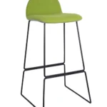 Copenhagen Stool 750 Skid Frame (Ply RFU) Ash Veneer Raw / EPC Black Steel