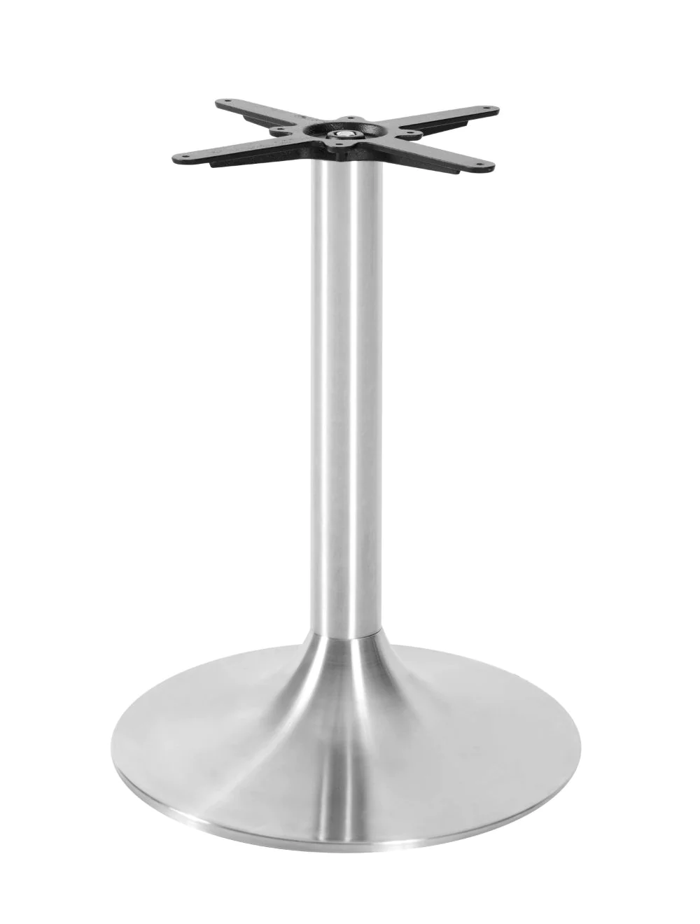 989676_trumpet_dining_med_ss_copy_1.webp Trumpet Medium Lounge Base - Brushed Steel Finish Brushed Steel / Steel Base & Column - Image 1