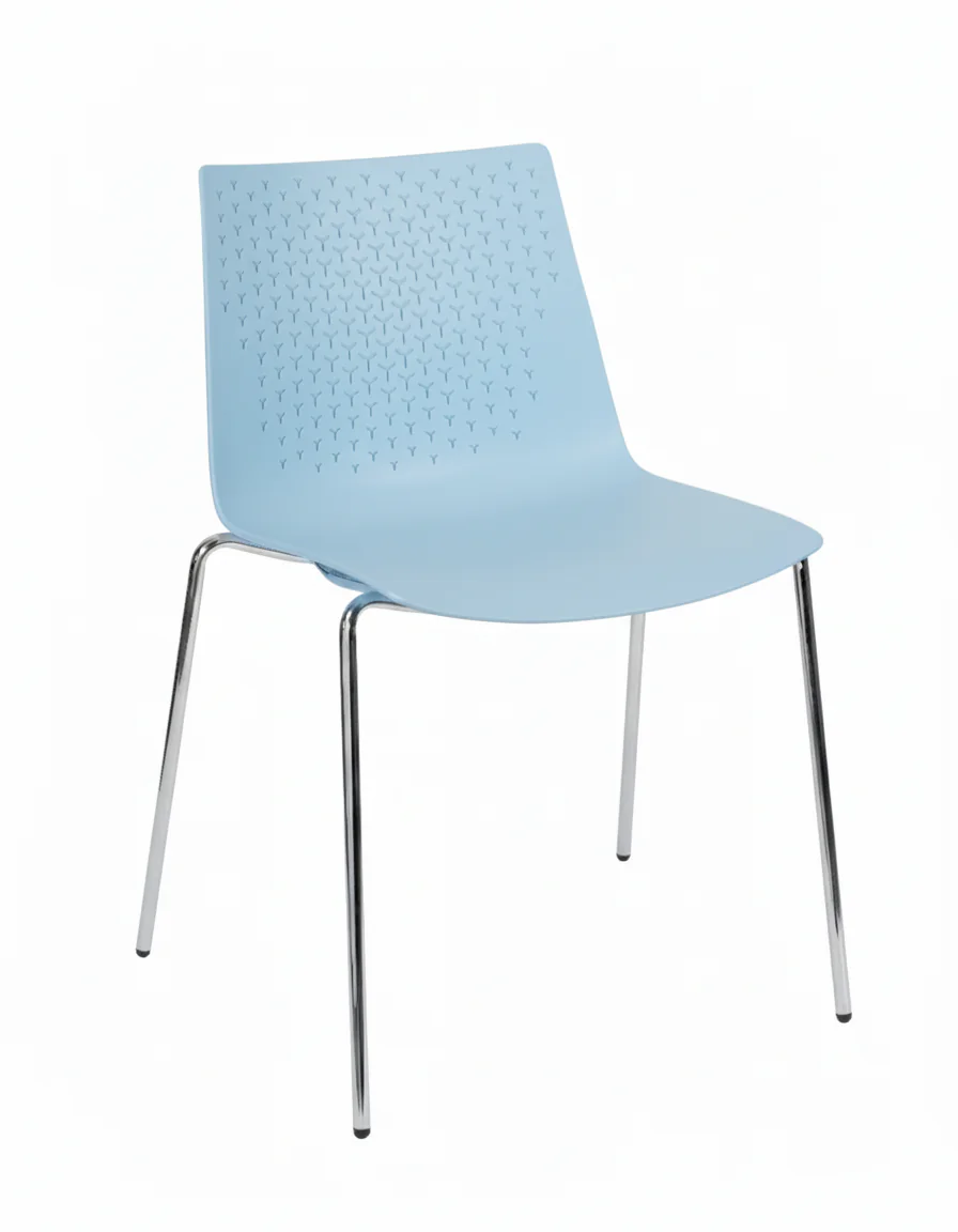 Flex 4 Leg Side Chair Pastel Blue - Image 1