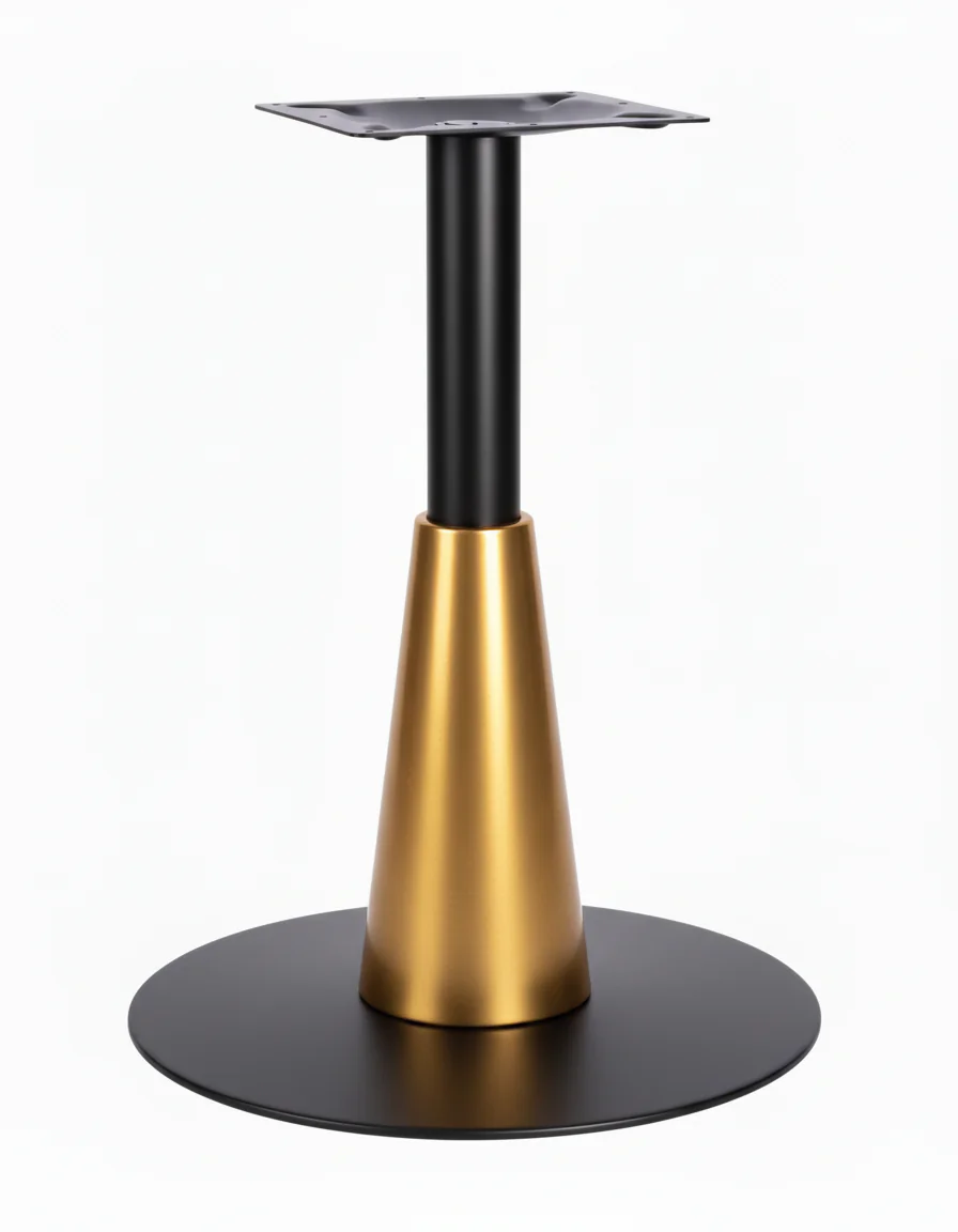 Ares Lrg Base (Black)  Dining (Black) 400mm Slv (Brass) - Image 1