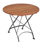 Terras 850mm RD Table FSC Robinha Wood / EPC Black