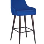 Camden High Stool - Raw Legs (Black Footrest) RFU / Black Foot Rest