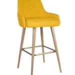 Camden High Stool - Raw Legs (Brass Footrest)  RFU / Brass Foot Rest