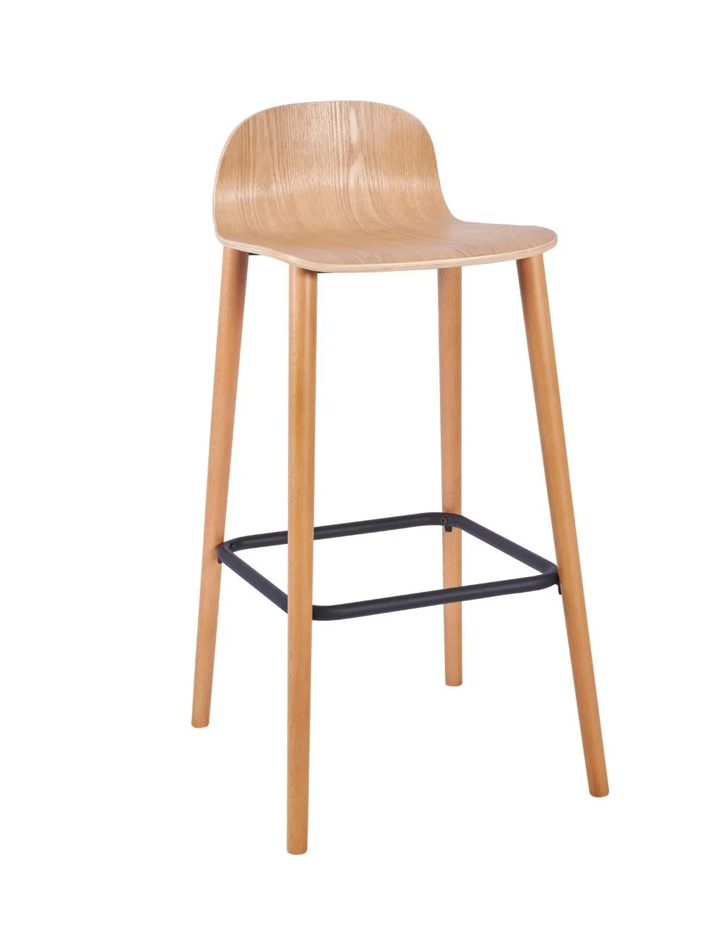 clearnhagen_wood_leg_hs_2_copy_2.webp Copenhagen High Stool Lacq Shell Wood Legs Clear Lacquer Ash Veneer Natural / Clear Lacquer Legs - Image 1
