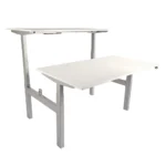 B2B Dual Stage Height Adjustable Desk Frame Grey / Desk Frame only *Laminate Table Tops Available