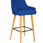 Camden High Stool - Lacquered Legs (Black Footrest) RFU / Raw Legs / Black Foot Rest