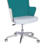 Skapa Armchair (WHT Laminate) - 5 Star Swivel (With Gas) RFU / Aluminium