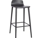 Copenhagen High Stool Black Shell, Wood Legs Black Ash Veneer Black / Black Legs