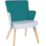 Skapa Armchair (WHT Laminate) with 4 Leg (Lacq) RFU / Lacquered Finish