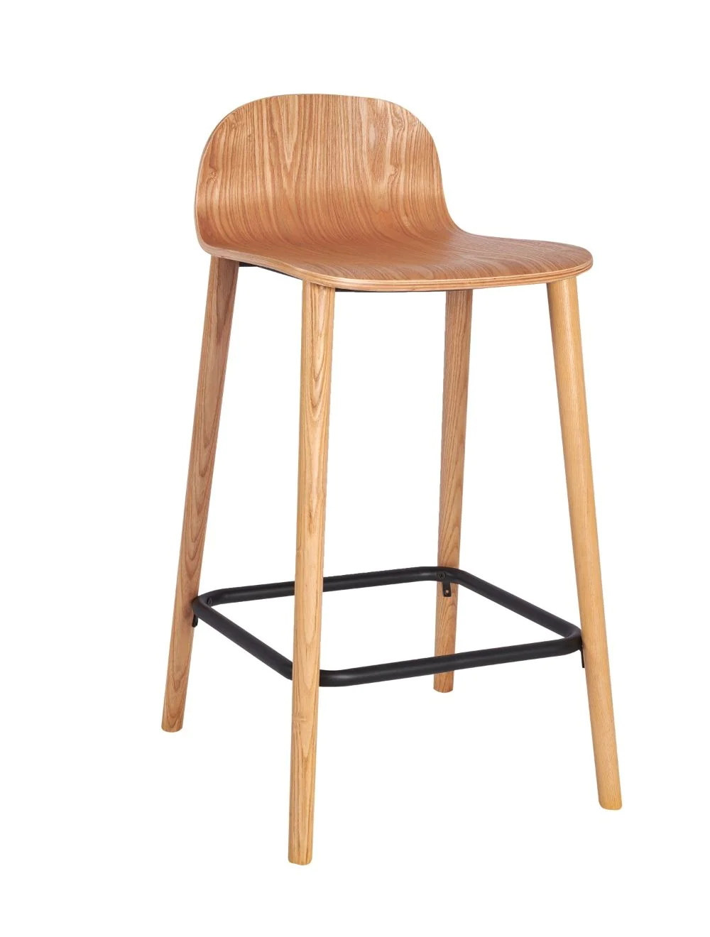 lucpenhagen_mid_height_wood_legs_2_copy_1.webp Copenhagen Mid Height Stool Raw Shell, Wood Legs Raw Raw Veneer Shell / Raw Legs - Image 1