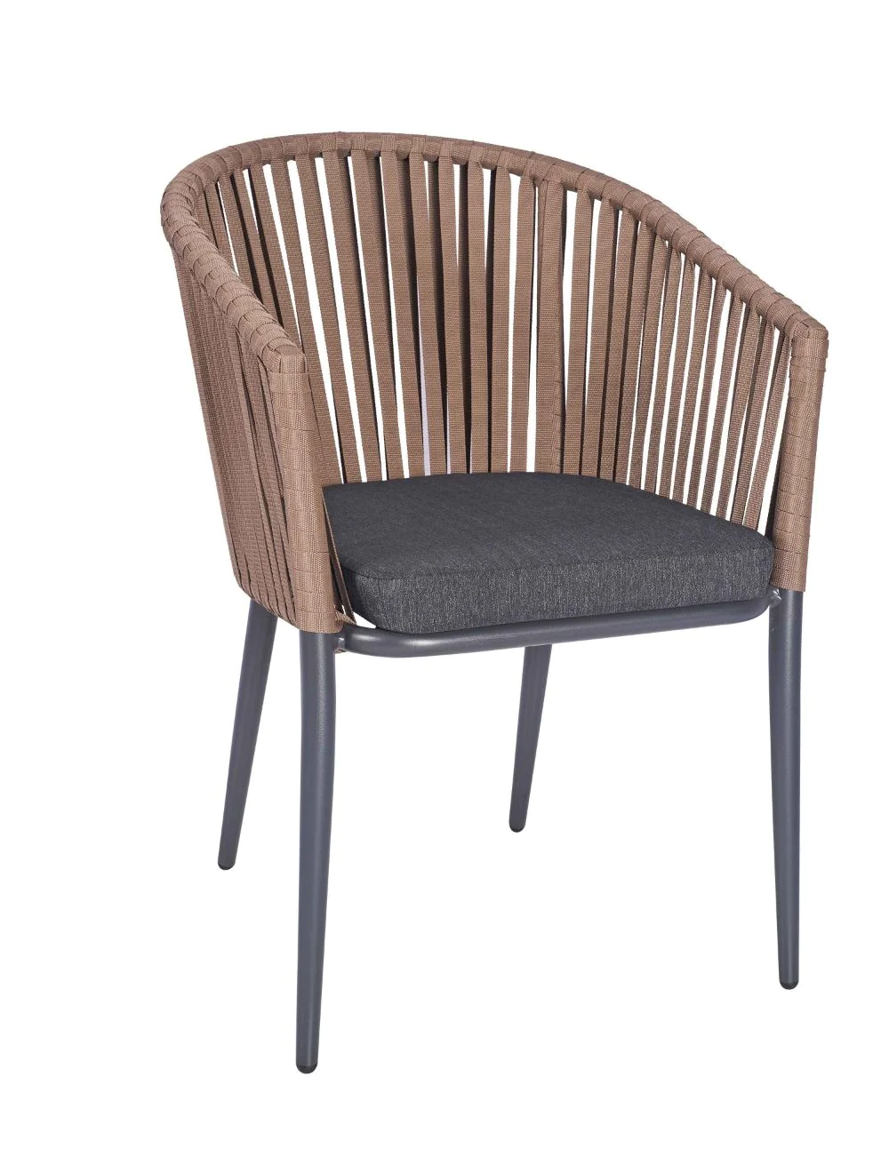 marbella_outdoor_chair_2_copy.webp Marbella Armchair Brown / PL Rope / EPC Aluminium - Image 1