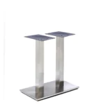 Profile Rect Twin Pedestal ST SS Dining Base