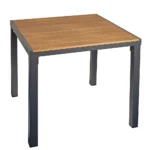 Riga SQ Table            Natural / Wood Effect Plastic & EPC Aluminium