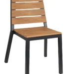 Riga Side Chair Natural / Wood Effect Plastic & EPC Aluminium