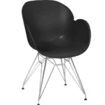 Shoreditch Armchair - N Frame (Chrome) Black
