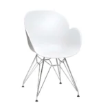 Shoreditch Armchair - N Frame (Chrome) White