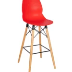 Shoreditch Poseur Height Stool - K Frame (Beech) Red