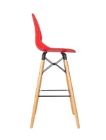 Shoreditch Poseur Height Stool - K Frame (Beech) Red - Image 3