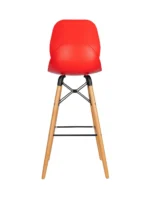 Shoreditch Poseur Height Stool - K Frame (Beech) Red - Image 2