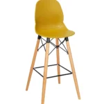 Shoreditch Poseur Height Stool - K Frame (Beech) Mustard