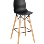 Shoreditch Poseur Height Stool - K Frame (Beech) Black