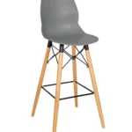 Shoreditch Poseur Height Stool - K Frame (Beech) Grey