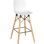 Shoreditch Poseur Height Stool - K Frame (Beech) White