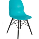 Shoreditch Side Chair - K Frame (Black) White Turquoise