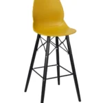 Shoreditch Poseur Height Stool - K Frame (Black) Mustard