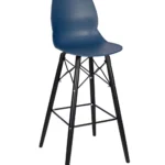 Shoreditch Poseur Height Stool - K Frame (Black) Navy Blue