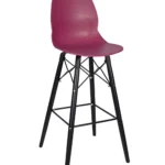 Shoreditch Poseur Height Stool - K Frame (Black) Plum