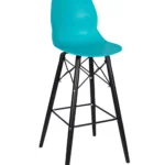 Shoreditch Poseur Height Stool - K Frame (Black) Turquoise