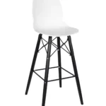 Shoreditch Poseur Height Stool - K Frame (Black) White