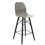 Shoreditch UPH Mid Height Stool - K Frame (Black) Grey
