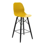 Shoreditch Mid Height Stool - K Frame (Black) Mustard