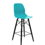Shoreditch Mid Height Stool - K Frame (Black) Turquoise