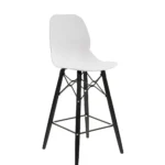 Shoreditch Mid Height Stool - K Frame (Black) White