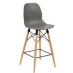Shoreditch Mid Height Stool - K Frame (Beech) Grey