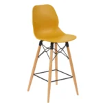 Shoreditch Mid Height Stool - K Frame (Beech) Mustard