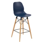 Shoreditch Mid Height Stool - K Frame (Beech) Navy