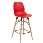 Shoreditch Mid Height Stool - K Frame (Beech) Red