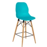 Shoreditch Mid Height Stool - K Frame (Beech) Turquoise