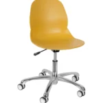 Shoreditch Office Chair (Aluminium Base) Mustard