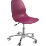 Shoreditch Office Chair (Aluminium Base) Plum