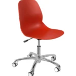 Shoreditch Office Chair (Aluminium Base) Red
