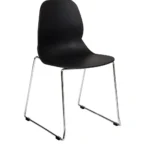 Shoreditch Side Chair - E Frame (Skid/Stackable) Black