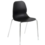 Shoreditch Side Chair - F Frame (4 Leg/Stackable) Black