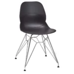 Shoreditch Side Chair - N Frame (Chrome) Black
