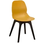 Shoreditch Side Chair - R Frame (Black) Mustard